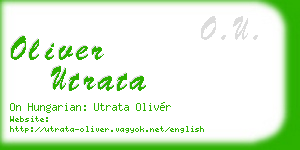 oliver utrata business card